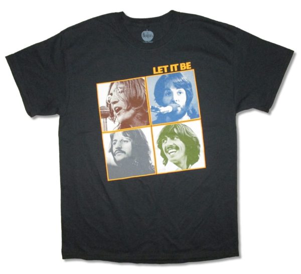 The Beatles Let It Be On Mens Black T-Shirt