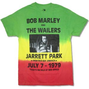 Bob Marley Jarret Park 7/79 Mens Tie Dye T-Shirt