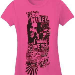 Bob Marley Reggae Superstar Pink T-Shirt