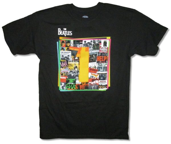 The Beatles Number Ones Mens Black T-shirt