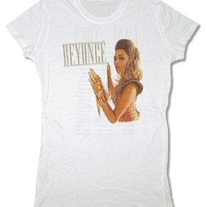 Beyonce Wall Tour 30/1 Junior Baby Doll White T-Shirt