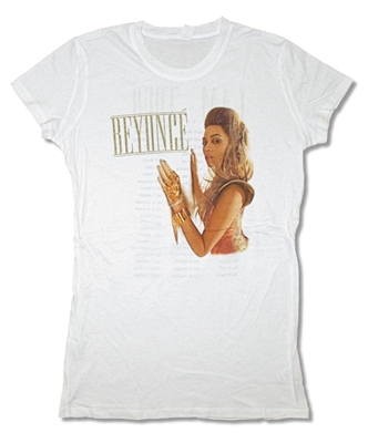 Beyonce Wall Tour 30/1 Junior Baby Doll White T-Shirt