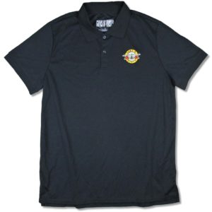 Guns N Roses Embroidered Pocket Logo Mens Black Polo T-Shirt Large Only