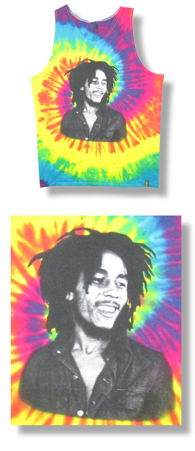 Bob Marley Bust Tie Dye Tank Top