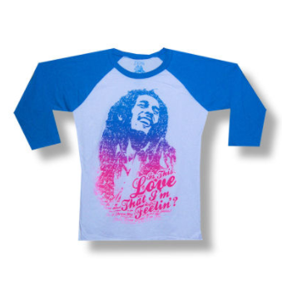Bob Marley Is This Love Women's/Juniors Raglan