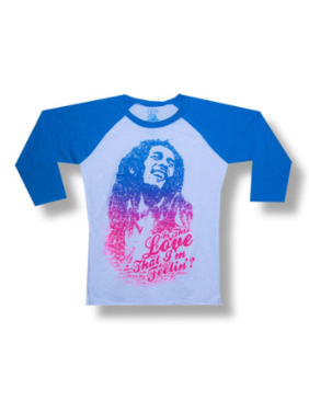 Bob Marley Is This Love Women's/Juniors Raglan