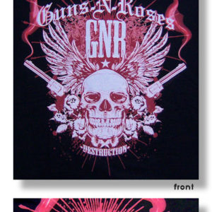Guns N Roses Destruction Skull Tour Mens Black T-Shirt