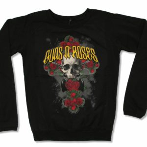 Guns N Roses Rose Cross 30/1 Junior Long Sleeve T-Shirt - 3XL Only