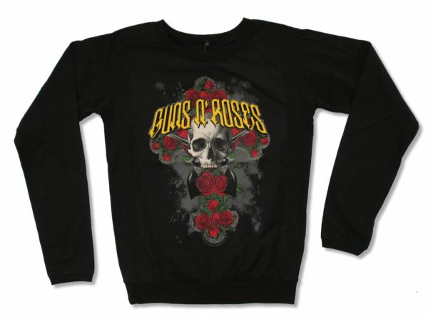 Guns N Roses Rose Cross 30/1 Junior Long Sleeve T-Shirt - 3XL Only