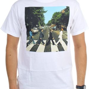 The Beatles Abbey Road Color On Men's White T Shirt 2XL Only
