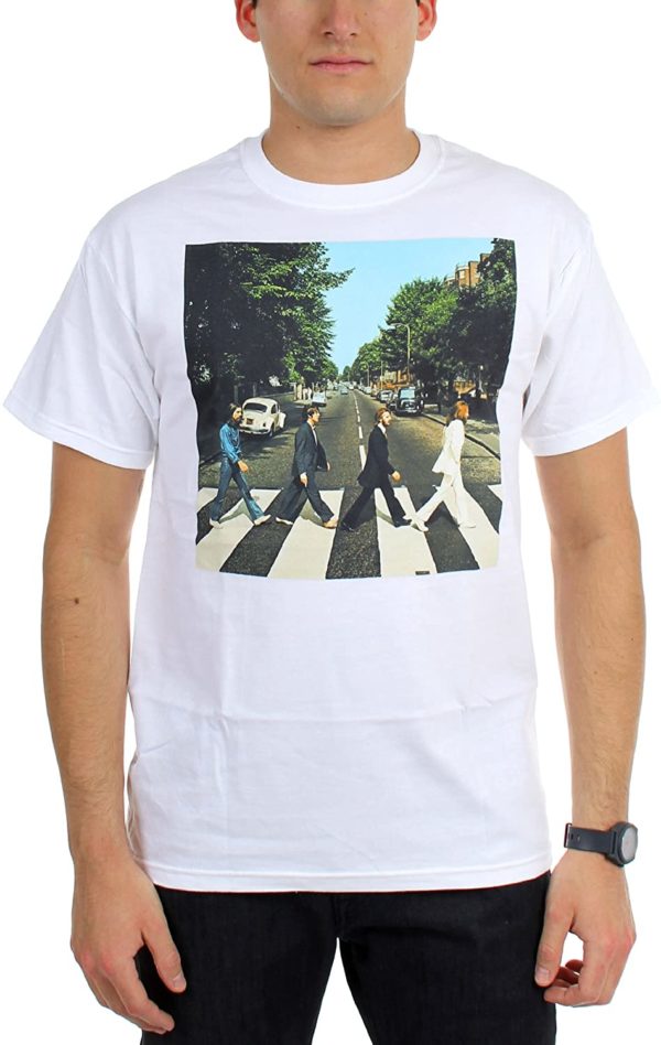 The Beatles Abbey Road Color On Men's White T Shirt 2XL Only