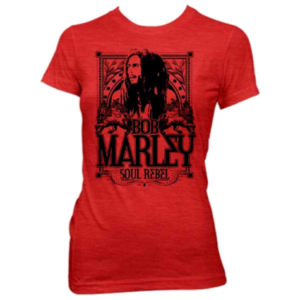 Bob Marley Soul Rebel Women's Red T-Shirt