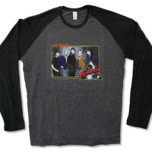 Def Leppard Hysteria 1987 Raglan Men's Black and Gray T-shirt 2XL only