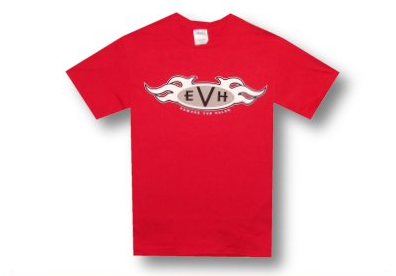 Eddie Van Halen Oval Men's Red T-shirt Small Only