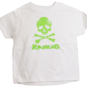 Rancid Green Skull Toddler's White T-shirt