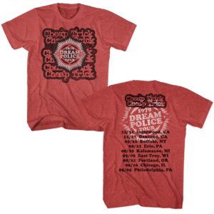 Cheap Trick Dream Police 1979 Tour Red T-shirt