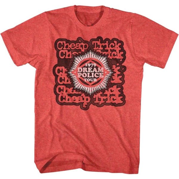 Cheap Trick Dream Police 1979 Tour Red T-shirt