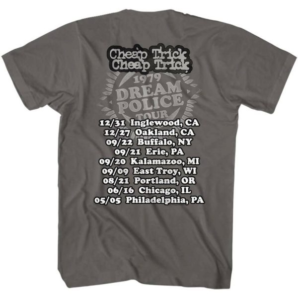 Cheap Trick Dream Police 1979 Tour Gray T-shirt