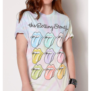 The Rolling Stones Tongues Pastel Tie Dye Tee