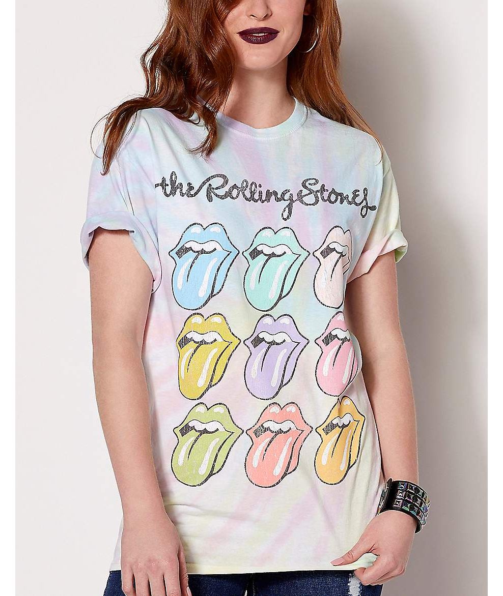 The Rolling Stones Tongues Pastel Tie 