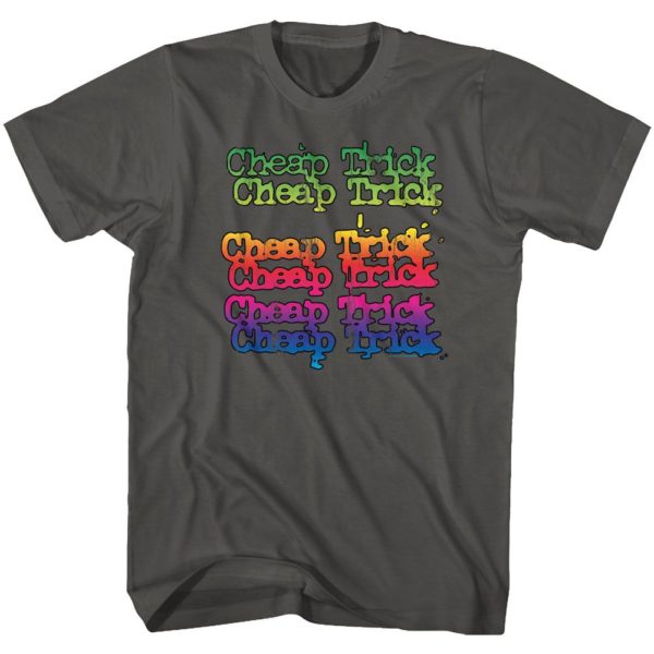 Cheap Trick Rainbow Stacked Logo T-Shirt