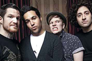 fall out boy wearing hats sweatshirts and hoodies